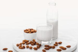 Almond milk contains a large number of useful fats, amino acids, and fiber